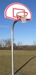 GOOSENECK FRONT MOUNT SINGLE POST OUTDOOR BASKETBALL BACKSTOP (POLE ONLY)